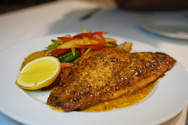 Snapper fillet at Blue Bar at CéBlue