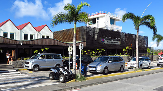 back to the airport at st. barths