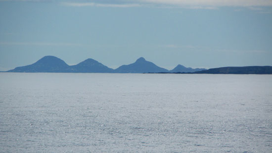 view of st. barths and flat island from moondance villa