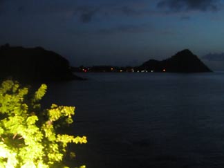 night view of cliff at cap maison