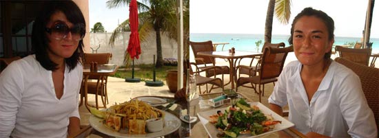 frangipani anguilla hotel straw hat lunch