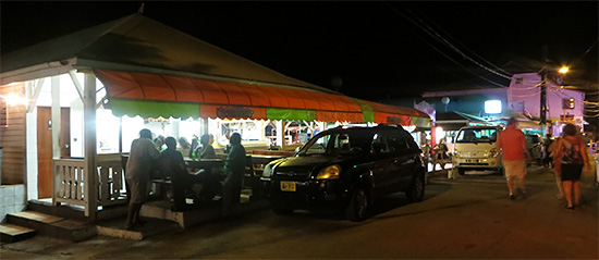 streets of grand case at night
