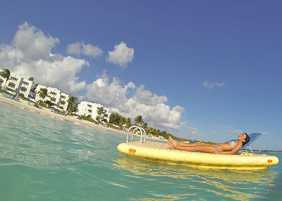 sun tanning water decks at cuisinart