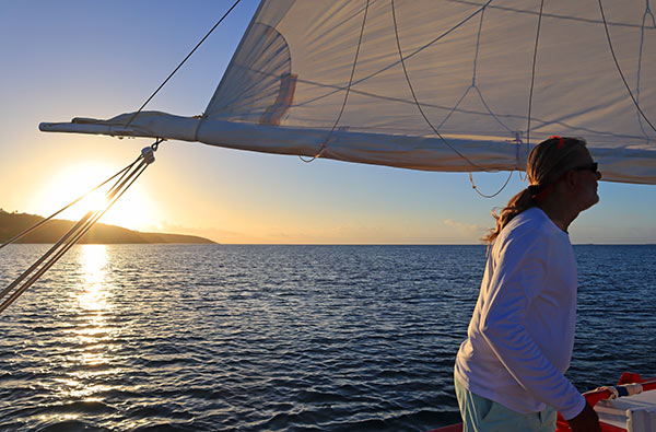 tradition sailing charter sunset