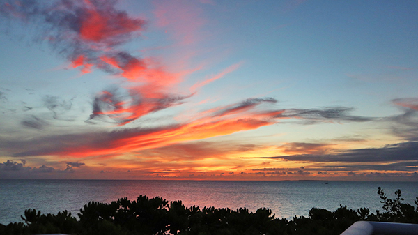 sunset at cafe celeste at malliouhana