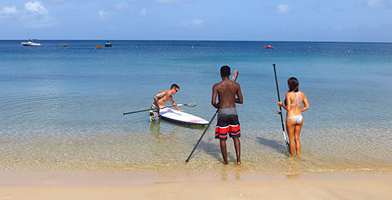 judd giving instructions for sup on crocus bay anguilla