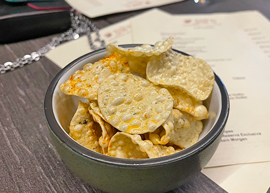 Crispy Papadums to Snack at Jai's Contemporary Fusion Cuisine