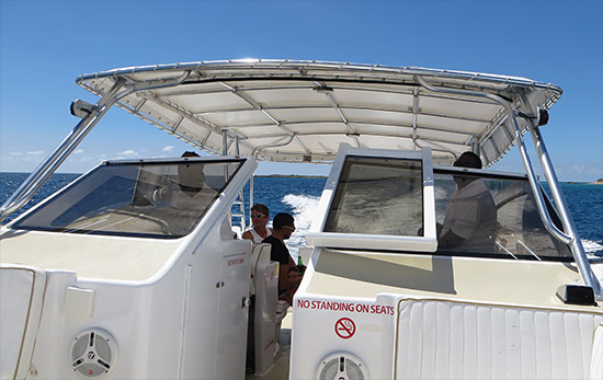 shady spots on the boat