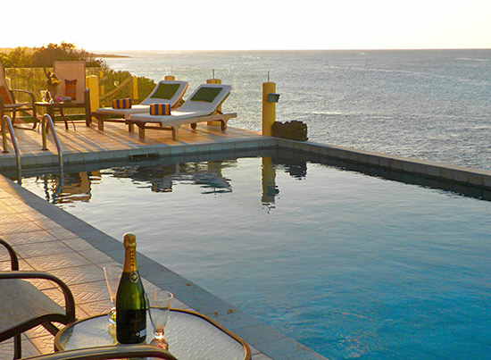 the large pool at villa hibernia