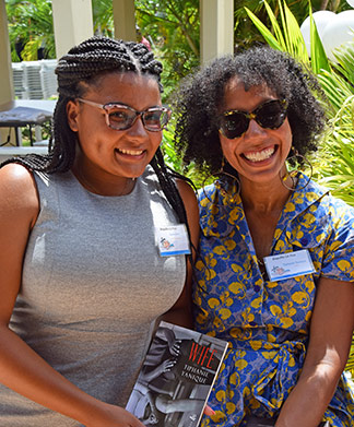 tiphanie yanique with cassie lewis at lit fest 2017 in anguilla