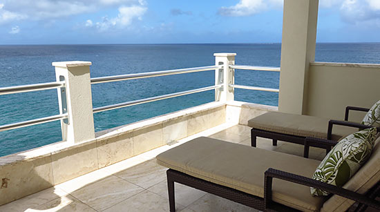 outdoor seating area in sunset beach house