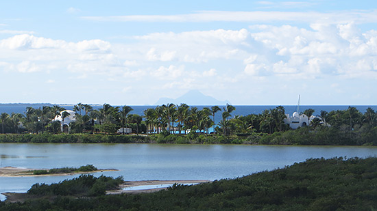 saba views in the distance from sheriva top floor