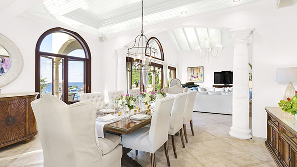 Dining room at Sandcastle Villa