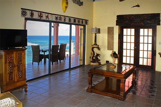 the living room at villa hibernia