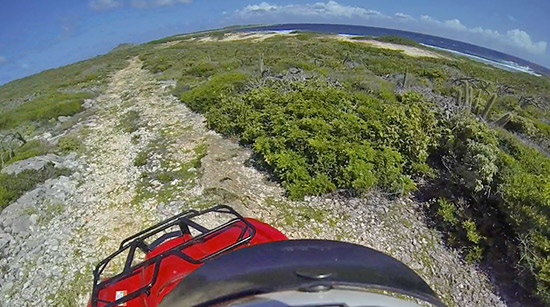 approaching windward point on our atv rental day