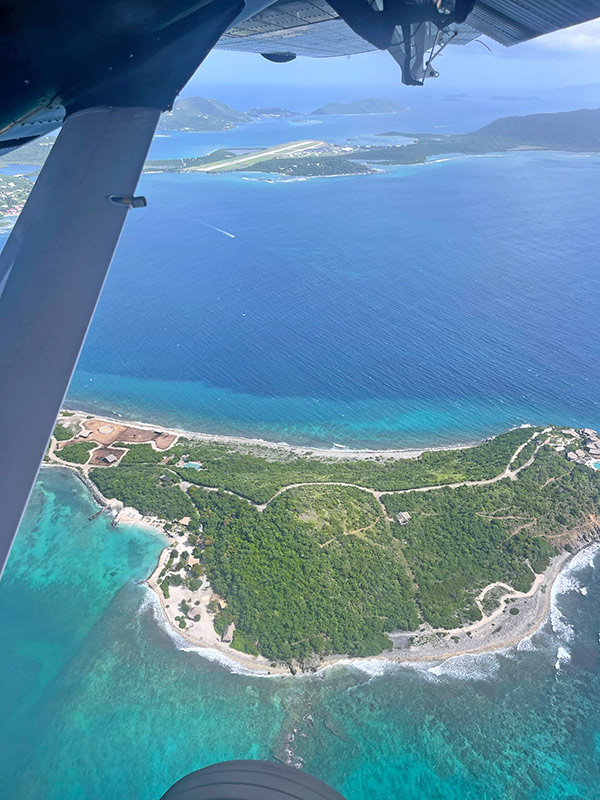 Arriving in Tortola with Winair