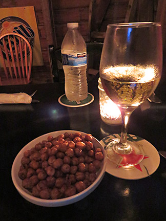 wine and chickpeas at pumphouse anguilla