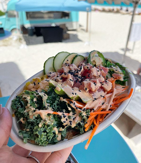 Ahi Tuna Poke Bowl at cap shack