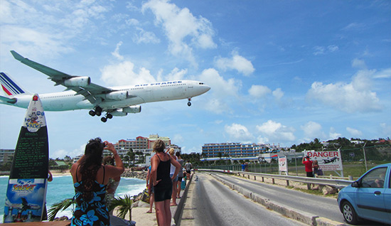 air france landing princess juliana airport