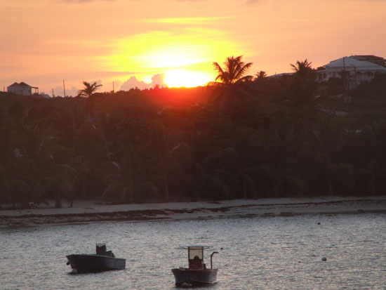 Anguilla beaches, Island Harbour, sunset