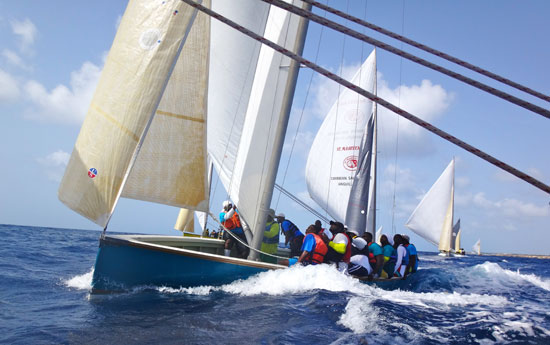 last sight of the other sailing boats as viking approaches the stake