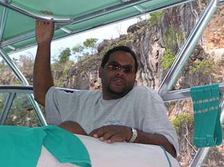 Cpt. of the Seagrape Anguilla boat tours - Shaun Webster