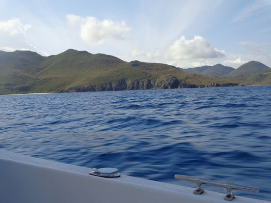 french side of st. martin from the sea