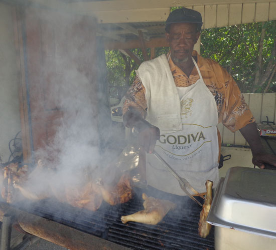 Anguilla dining, Valley BBQ, roadside, chicken, ribs, johnny cakes