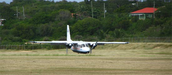 flight to anguilla landing