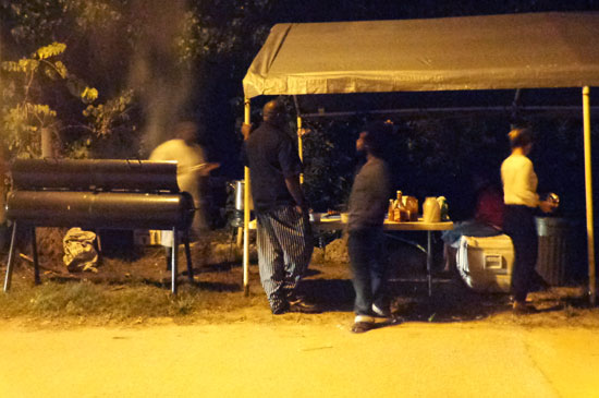 Anguilla food, Anguilla BBQ, roadside BBQ, Kenny's, Sandy Ground, tent