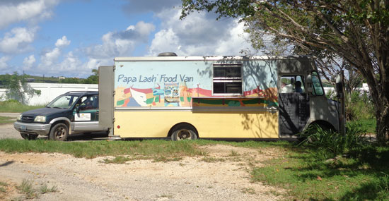 Anguilla food, Anguilla food van, Papa Lash food van, The Valley, vegetarian