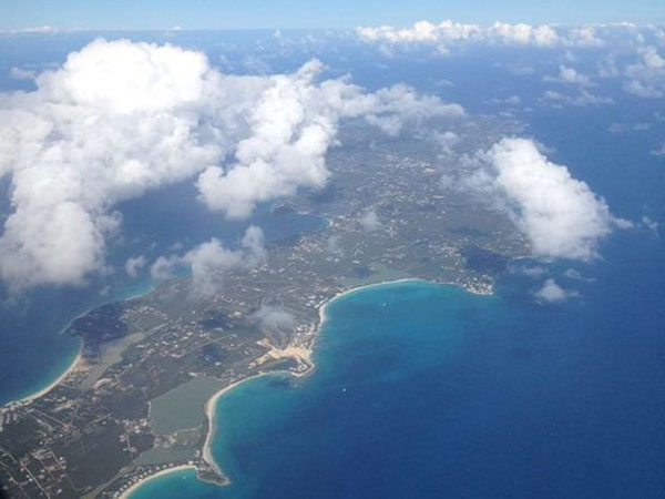 aerial photo of anguilla