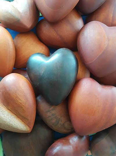 devonish art gallery mahogany hearts