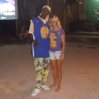 kristin bourne with elvis fleming in anguilla