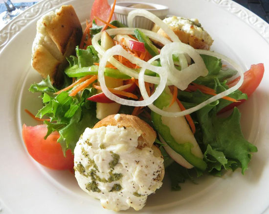 Anguilla restaurant, Valley Bistro, Goat Cheese Salad
