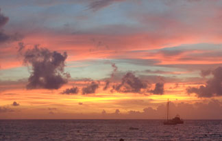 pink sunset in anguilla