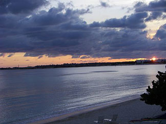 purple sunset in anguilla