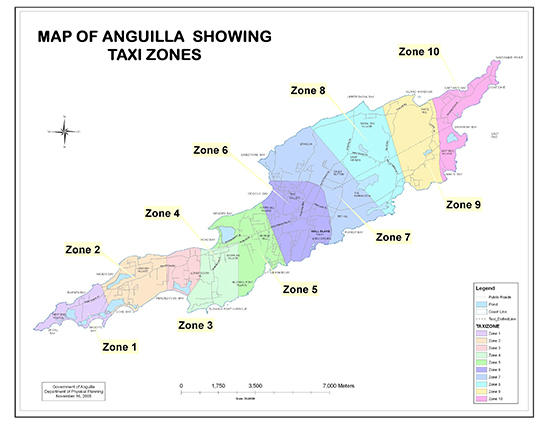 anguilla map taxi rates