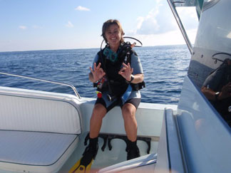 Anguilla diving, Anguillian divers, boat, Marjon