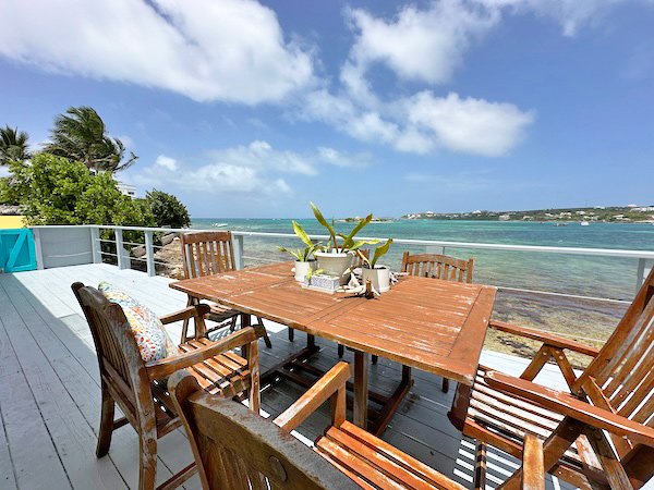 Pool deck dining table