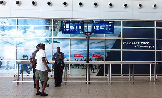 arrival area inside sxm airport