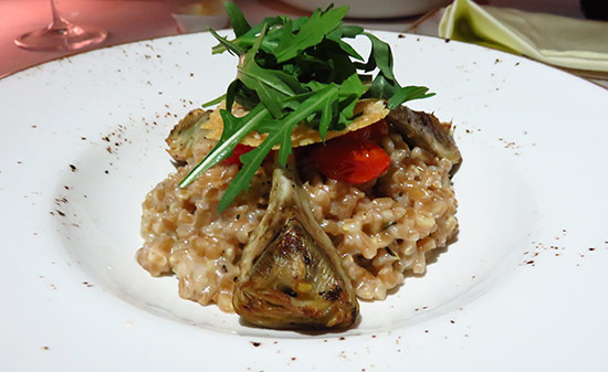 artichoke risotto at malliouhana