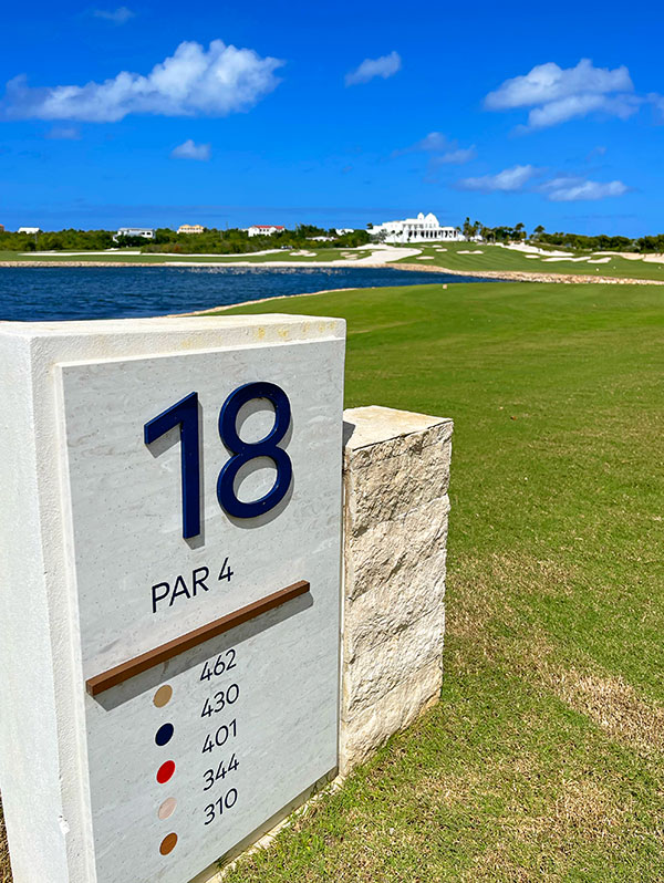 18th hole at aurora international golf course