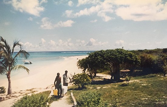 the beach at prickly pear back in the day