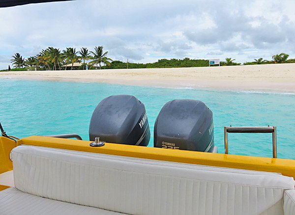 backing into prickly pear with shoal bay scuba