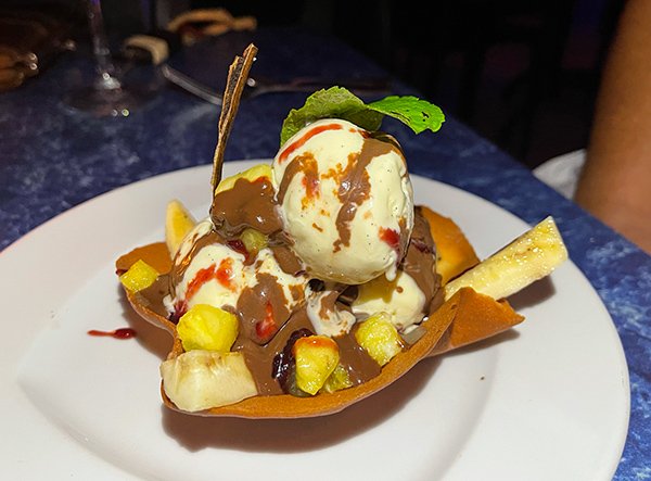 The Mango's Banana Split at mango's anguilla