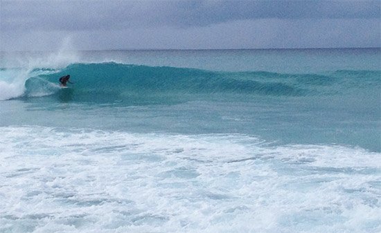 surfing barrels at meads bay anguilla