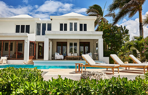 main house at beach escape villa