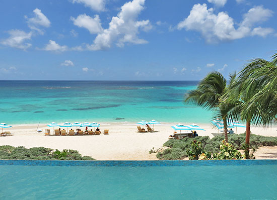 beachfront infinity edge pool at zemi beach