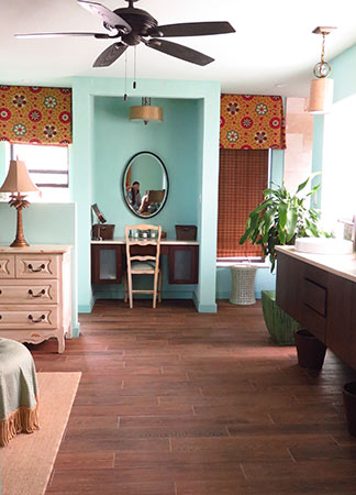 master bathroom area in suite